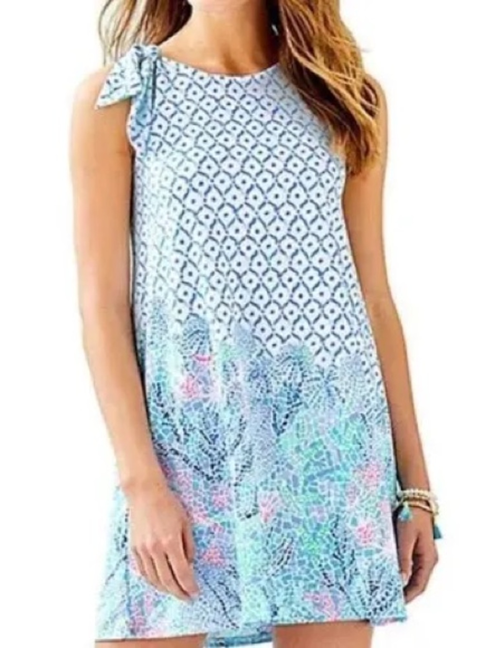 Lilly Pulitzer Luella Swing Dress small Multi Sea La Vie print sleeveless